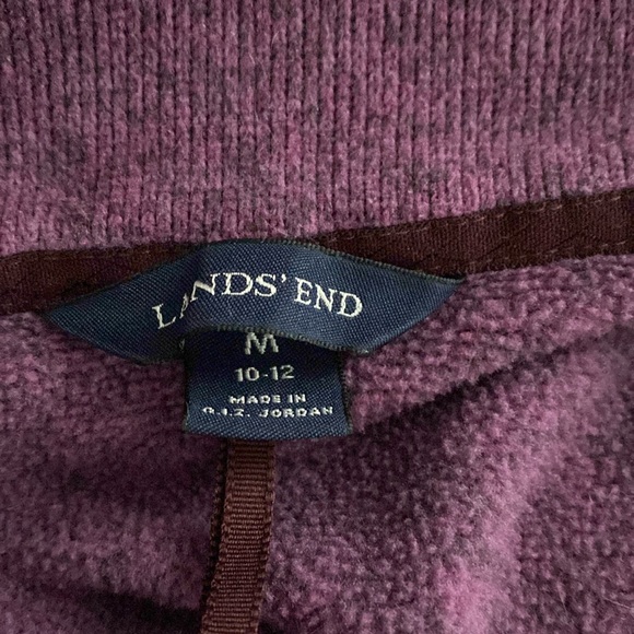 Lands’ End Sweater Fleece 1/4 Zip Pullover - Size Medium - Picture 5 of 7